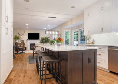Spectacular Kitchen Design and Open Layout and family space in rear