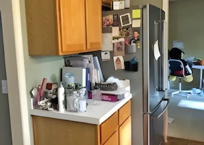 Old kitchen counter and clutter