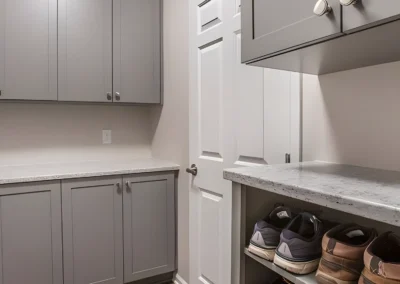 New Utility room and shoe Storage area with door