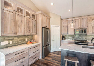 New Kitchen Lighting and Island Seating