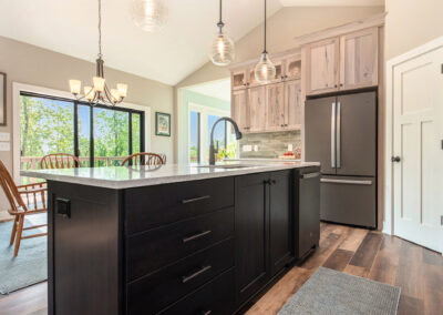 New Kitchen Island with Dark Finish