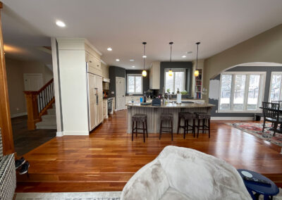 Reeds Lake Kitchen Before 4 - kitchen view, seating, flooring